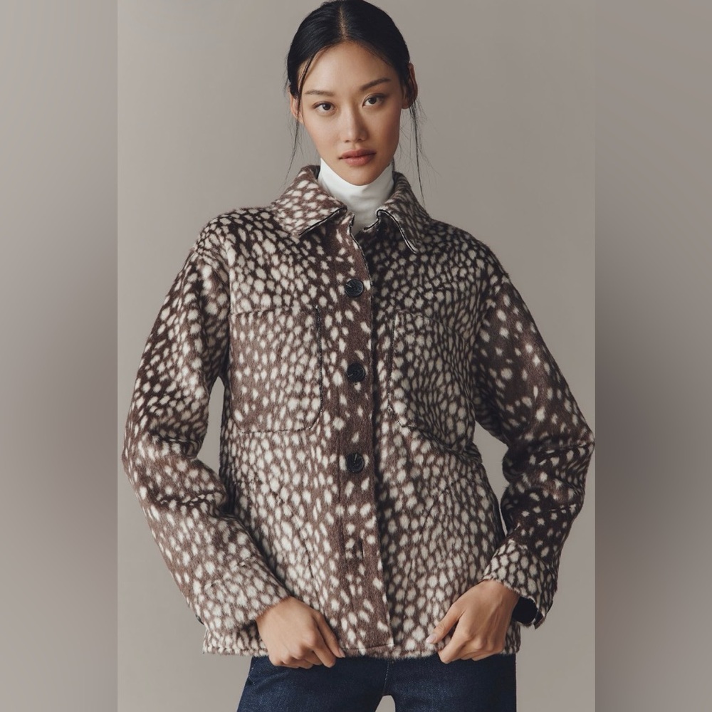 Avec Les Filles Brown Faux Fur Shacket